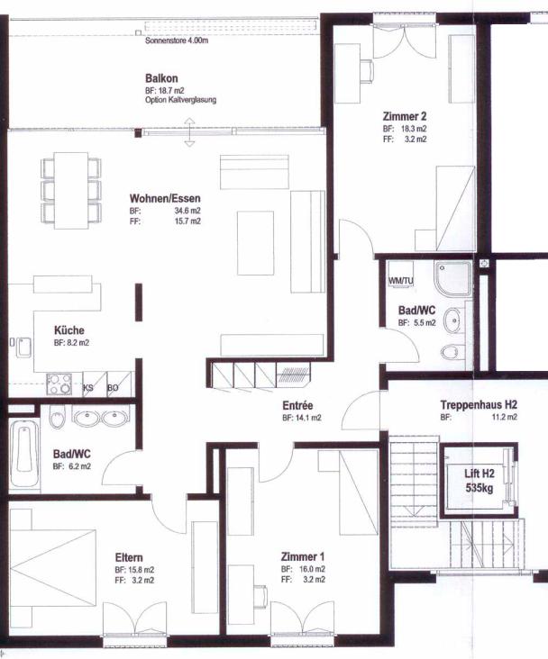Grundriss Wohnung